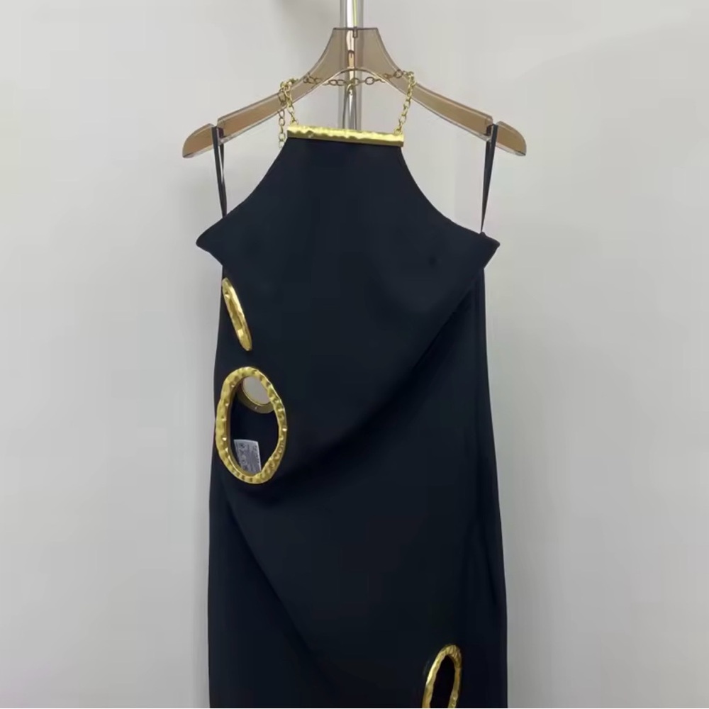 Black Dress Runway accented with Gold Circular Cutouts - Picture 13 of 13